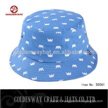 Professional Custom Printed Blue Bucket hat